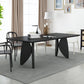 Modern Solid Wood Table for Restaurant Rectangle Dining Table with 4 Legs Black 63"L x 27.6"W x 29.5"H Without Chairs Clearhalo ' dining_table' 'Dining Tables & Seating' 'Dining Tables' 'furn' 'furn_dining_table' 'Furniture' 'furniture_dining_table' 'Kitchen & Dining Furniture' 'kitchen&dining_furn' 'kitchen' 'kitchen_dining_table' 4501772