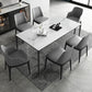 Rectangle Dining Site Table Simplicity Style Stone Furniture with 4-foot White 55.1"L x 31.5"W x 29.5"H Without Chairs Clearhalo ' dining_table' 'Dining Tables & Seating' 'Dining Tables' 'furn' 'furn_dining_table' 'Furniture' 'furniture_dining_table' 'Kitchen & Dining Furniture' 'kitchen&dining_furn' 'kitchen' 'kitchen_dining_table' 4501792