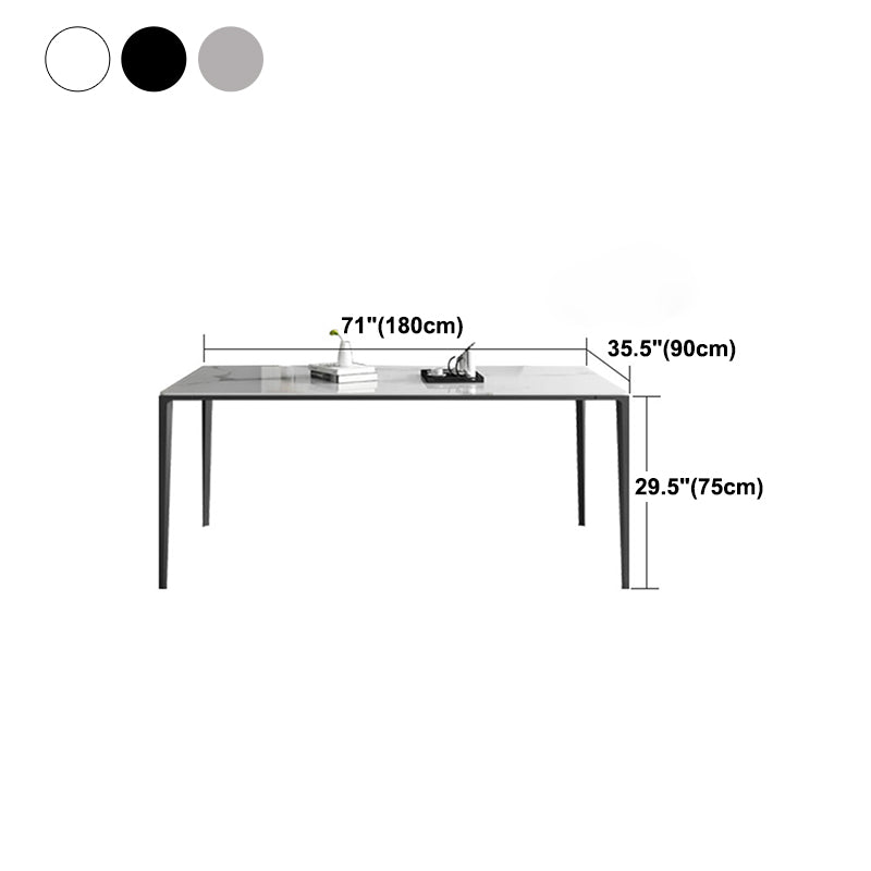 Rectangle Dining Site Table Simplicity Style Stone Furniture with 4-foot Clearhalo ' dining_table' 'Dining Tables & Seating' 'Dining Tables' 'furn' 'furn_dining_table' 'Furniture' 'furniture_dining_table' 'Kitchen & Dining Furniture' 'kitchen&dining_furn' 'kitchen' 'kitchen_dining_table' 4501804