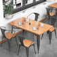 Solid Wood Dining Table Industrial 4 Legs Dining Table with Metal Base 55.1"L x 27.6"W x 29.5"H Without Chairs Clearhalo ' dining_table' 'Dining Tables & Seating' 'Dining Tables' 'furn' 'furn_dining_table' 'Furniture' 'furniture_dining_table' 'Kitchen & Dining Furniture' 'kitchen&dining_furn' 'kitchen' 'kitchen_dining_table' 4501806