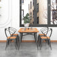 Solid Wood Dining Table Industrial 4 Legs Dining Table with Metal Base 63"L x 27.6"W x 29.5"H Without Chairs Clearhalo ' dining_table' 'Dining Tables & Seating' 'Dining Tables' 'furn' 'furn_dining_table' 'Furniture' 'furniture_dining_table' 'Kitchen & Dining Furniture' 'kitchen&dining_furn' 'kitchen' 'kitchen_dining_table' 4501807