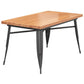 Solid Wood Dining Table Industrial 4 Legs Dining Table with Metal Base Without Chairs Clearhalo ' dining_table' 'Dining Tables & Seating' 'Dining Tables' 'furn' 'furn_dining_table' 'Furniture' 'furniture_dining_table' 'Kitchen & Dining Furniture' 'kitchen&dining_furn' 'kitchen' 'kitchen_dining_table' 4501809