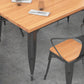 Solid Wood Dining Table Industrial 4 Legs Dining Table with Metal Base Clearhalo ' dining_table' 'Dining Tables & Seating' 'Dining Tables' 'furn' 'furn_dining_table' 'Furniture' 'furniture_dining_table' 'Kitchen & Dining Furniture' 'kitchen&dining_furn' 'kitchen' 'kitchen_dining_table' 4501811