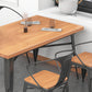 Solid Wood Dining Table Industrial 4 Legs Dining Table with Metal Base Clearhalo ' dining_table' 'Dining Tables & Seating' 'Dining Tables' 'furn' 'furn_dining_table' 'Furniture' 'furniture_dining_table' 'Kitchen & Dining Furniture' 'kitchen&dining_furn' 'kitchen' 'kitchen_dining_table' 4501813