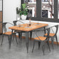 Solid Wood Dining Table Industrial 4 Legs Dining Table with Metal Base Clearhalo ' dining_table' 'Dining Tables & Seating' 'Dining Tables' 'furn' 'furn_dining_table' 'Furniture' 'furniture_dining_table' 'Kitchen & Dining Furniture' 'kitchen&dining_furn' 'kitchen' 'kitchen_dining_table' 4501817