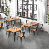 Solid Wood Dining Table Industrial 4 Legs Dining Table with Metal Base Clearhalo ' dining_table' 'Dining Tables & Seating' 'Dining Tables' 'furn' 'furn_dining_table' 'Furniture' 'furniture_dining_table' 'Kitchen & Dining Furniture' 'kitchen&dining_furn' 'kitchen' 'kitchen_dining_table' 4501818
