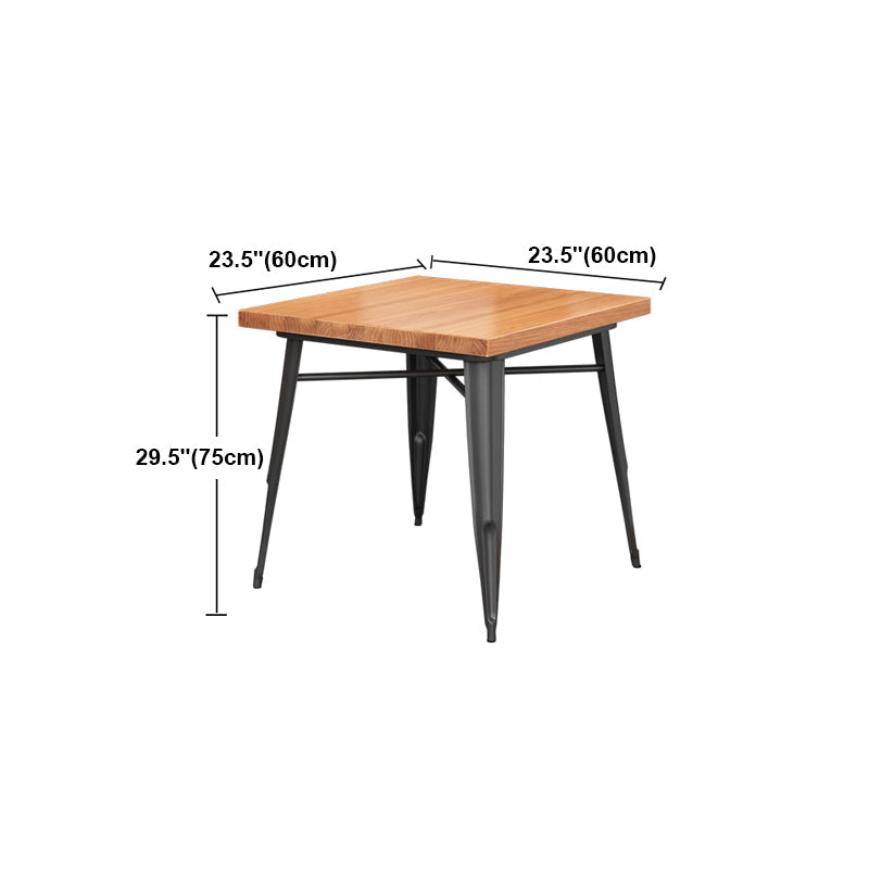 Solid Wood Dining Table Industrial 4 Legs Dining Table with Metal Base Clearhalo ' dining_table' 'Dining Tables & Seating' 'Dining Tables' 'furn' 'furn_dining_table' 'Furniture' 'furniture_dining_table' 'Kitchen & Dining Furniture' 'kitchen&dining_furn' 'kitchen' 'kitchen_dining_table' 4501820
