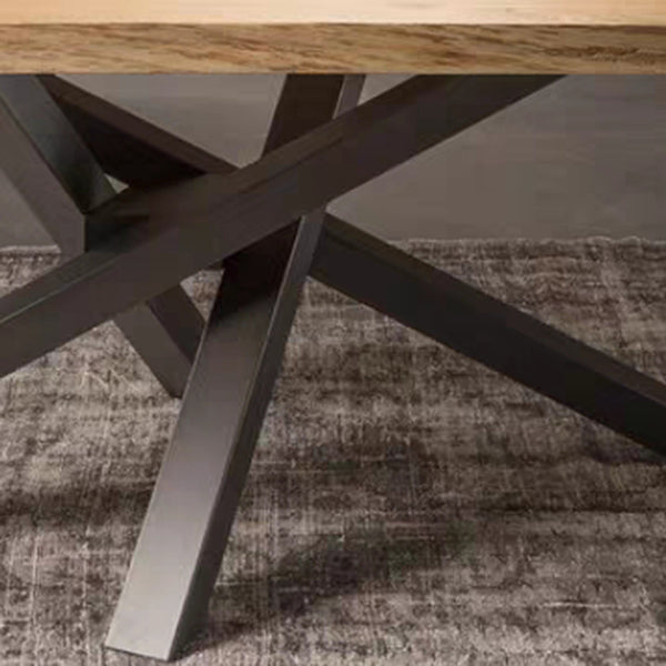 Rectangle 4 Legs Industrial Table Solid Wood Fixed Table for Restaurant Clearhalo ' dining_table' 'Dining Tables & Seating' 'Dining Tables' 'furn' 'furn_dining_table' 'Furniture' 'furniture_dining_table' 'Kitchen & Dining Furniture' 'kitchen&dining_furn' 'kitchen' 'kitchen_dining_table' 4501835