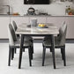 Industrial Style Dining Site Table Rectangle Stone Furniture with 4-foot Gray 63"L x 35.4"W x 29.5"H Without Chairs Clearhalo ' dining_table' 'Dining Tables & Seating' 'Dining Tables' 'furn' 'furn_dining_table' 'Furniture' 'furniture_dining_table' 'Kitchen & Dining Furniture' 'kitchen&dining_furn' 'kitchen' 'kitchen_dining_table' 4501847
