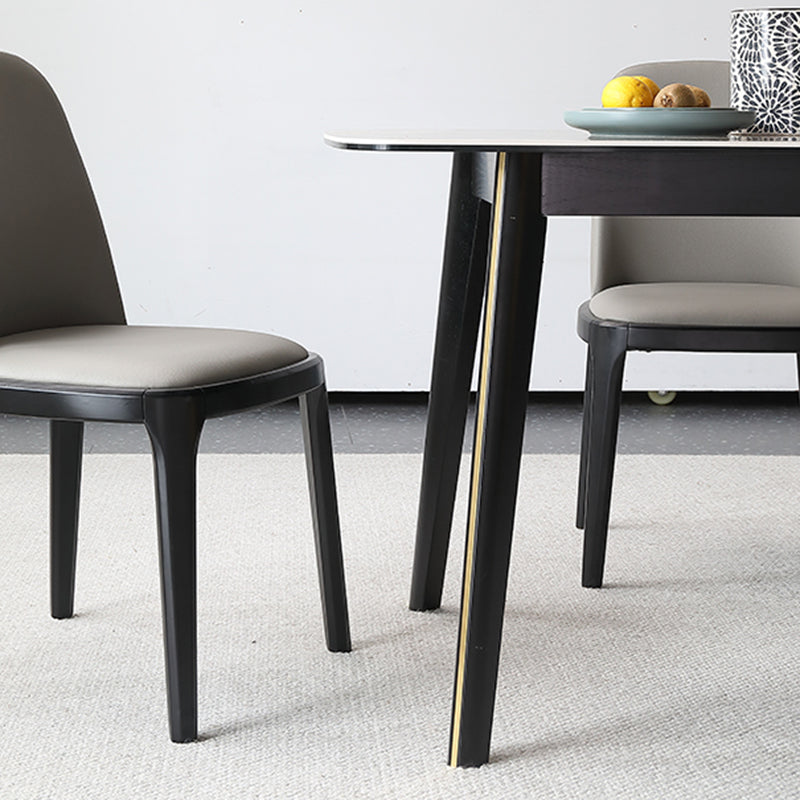 Industrial Style Dining Site Table Rectangle Stone Furniture with 4-foot Clearhalo ' dining_table' 'Dining Tables & Seating' 'Dining Tables' 'furn' 'furn_dining_table' 'Furniture' 'furniture_dining_table' 'Kitchen & Dining Furniture' 'kitchen&dining_furn' 'kitchen' 'kitchen_dining_table' 4501854