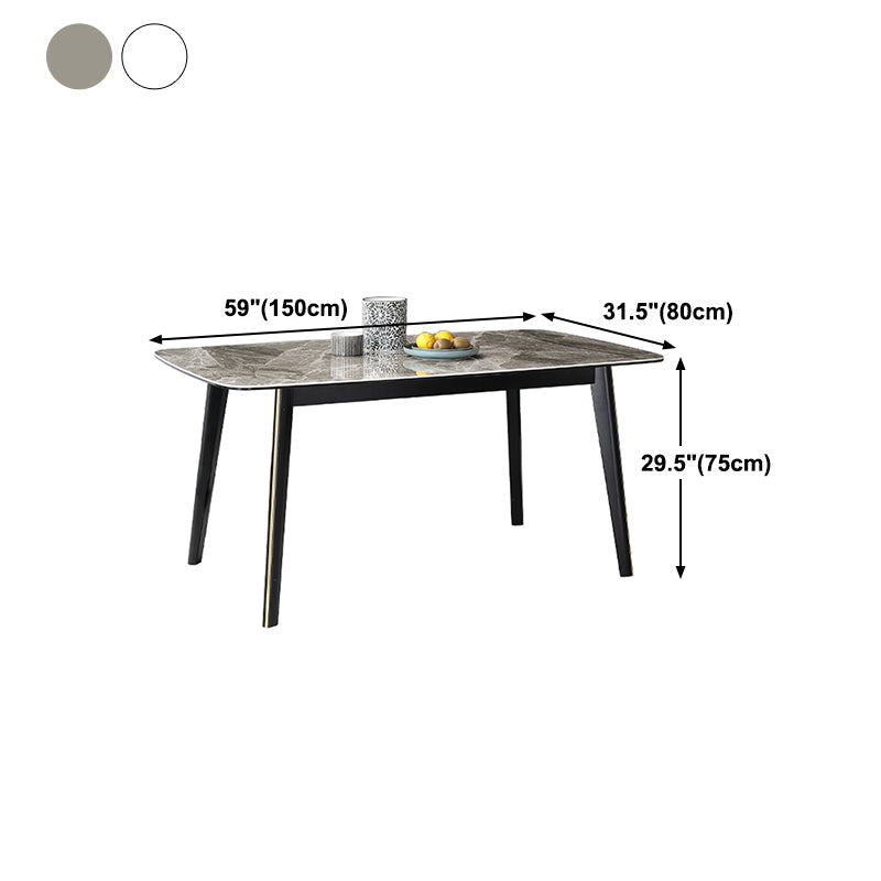 Industrial Style Dining Site Table Rectangle Stone Furniture with 4-foot Clearhalo ' dining_table' 'Dining Tables & Seating' 'Dining Tables' 'furn' 'furn_dining_table' 'Furniture' 'furniture_dining_table' 'Kitchen & Dining Furniture' 'kitchen&dining_furn' 'kitchen' 'kitchen_dining_table' 4501857