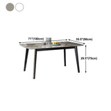 Industrial Style Dining Site Table Rectangle Stone Furniture with 4-foot Clearhalo ' dining_table' 'Dining Tables & Seating' 'Dining Tables' 'furn' 'furn_dining_table' 'Furniture' 'furniture_dining_table' 'Kitchen & Dining Furniture' 'kitchen&dining_furn' 'kitchen' 'kitchen_dining_table' 4501859