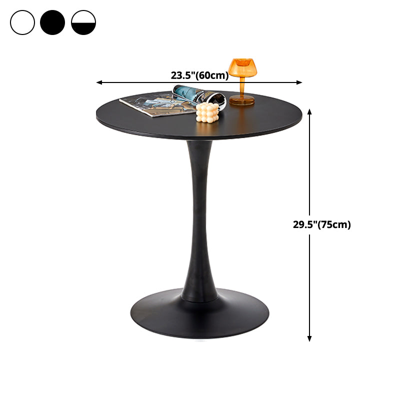 Metal Modern Round Dining Table Wood Top Indoor Table with Tulip Base Clearhalo ' dining_table' 'Dining Tables & Seating' 'Dining Tables' 'furn' 'furn_dining_table' 'Furniture' 'furniture_dining_table' 'Kitchen & Dining Furniture' 'kitchen&dining_furn' 'kitchen' 'kitchen_dining_table' 4501874