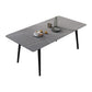 Metal Industrial Rectangle Dining Table Sintered Stone Top Table with Black Legs Light Gray Without Chairs Clearhalo ' dining_table' 'Dining Tables & Seating' 'Dining Tables' 'furn' 'furn_dining_table' 'Furniture' 'furniture_dining_table' 'Kitchen & Dining Furniture' 'kitchen&dining_furn' 'kitchen' 'kitchen_dining_table' 4501878