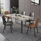 Metal Industrial Rectangle Dining Table Sintered Stone Top Table with Black Legs Gray 63"L x 31.5"W x 29.5"H Without Chairs Clearhalo ' dining_table' 'Dining Tables & Seating' 'Dining Tables' 'furn' 'furn_dining_table' 'Furniture' 'furniture_dining_table' 'Kitchen & Dining Furniture' 'kitchen&dining_furn' 'kitchen' 'kitchen_dining_table' 4501882
