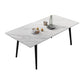 Metal Industrial Rectangle Dining Table Sintered Stone Top Table with Black Legs White Without Chairs Clearhalo ' dining_table' 'Dining Tables & Seating' 'Dining Tables' 'furn' 'furn_dining_table' 'Furniture' 'furniture_dining_table' 'Kitchen & Dining Furniture' 'kitchen&dining_furn' 'kitchen' 'kitchen_dining_table' 4501883