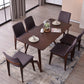 Rectangle Double Pedestal Modern Table Solid Wood Fixed Table for Home Brown Without Chairs Clearhalo ' dining_table' 'Dining Tables & Seating' 'Dining Tables' 'furn' 'furn_dining_table' 'Furniture' 'furniture_dining_table' 'Kitchen & Dining Furniture' 'kitchen&dining_furn' 'kitchen' 'kitchen_dining_table' 4501900