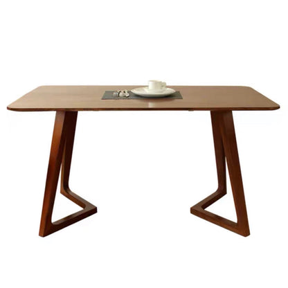 Rectangle Double Pedestal Modern Table Solid Wood Fixed Table for Home Natural Without Chairs Clearhalo ' dining_table' 'Dining Tables & Seating' 'Dining Tables' 'furn' 'furn_dining_table' 'Furniture' 'furniture_dining_table' 'Kitchen & Dining Furniture' 'kitchen&dining_furn' 'kitchen' 'kitchen_dining_table' 4501901