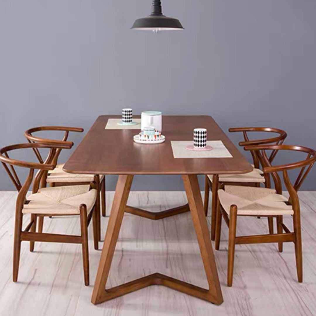 Rectangle Double Pedestal Modern Table Solid Wood Fixed Table for Home Clearhalo ' dining_table' 'Dining Tables & Seating' 'Dining Tables' 'furn' 'furn_dining_table' 'Furniture' 'furniture_dining_table' 'Kitchen & Dining Furniture' 'kitchen&dining_furn' 'kitchen' 'kitchen_dining_table' 4501905