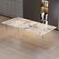 Sintered Stone Dining Table Modern Rectangle Dining Table with Acrylic Base for Home Pandora Gold Without Chairs Clearhalo ' dining_table' 'Dining Tables & Seating' 'Dining Tables' 'furn' 'furn_dining_table' 'Furniture' 'furniture_dining_table' 'Kitchen & Dining Furniture' 'kitchen&dining_furn' 'kitchen' 'kitchen_dining_table' 4501939
