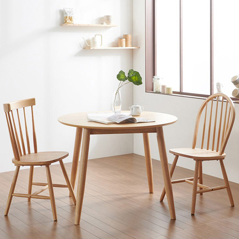 Round Rubberwood Solid Wood Dining Table Simplicity Style Dining Room Collection Natural Without Chairs Clearhalo ' dining_table' 'Dining Tables & Seating' 'Dining Tables' 'furn' 'furn_dining_table' 'Furniture' 'furniture_dining_table' 'Kitchen & Dining Furniture' 'kitchen&dining_furn' 'kitchen' 'kitchen_dining_table' 4501963