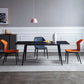 Rectangle 4 Legs Industrial Style Dining Table Sintered Stone Fixed Table for Kitchen Clearhalo ' dining_table' 'Dining Tables & Seating' 'Dining Tables' 'furn' 'furn_dining_table' 'Furniture' 'furniture_dining_table' 'Kitchen & Dining Furniture' 'kitchen&dining_furn' 'kitchen' 'kitchen_dining_table' 4502024