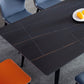 Rectangle 4 Legs Industrial Style Dining Table Sintered Stone Fixed Table for Kitchen Clearhalo ' dining_table' 'Dining Tables & Seating' 'Dining Tables' 'furn' 'furn_dining_table' 'Furniture' 'furniture_dining_table' 'Kitchen & Dining Furniture' 'kitchen&dining_furn' 'kitchen' 'kitchen_dining_table' 4502028