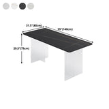Sintered Stone Dining Table Rectangle Modern Dining Table with Acrylic Base Clearhalo ' dining_table' 'Dining Tables & Seating' 'Dining Tables' 'furn' 'furn_dining_table' 'Furniture' 'furniture_dining_table' 'Kitchen & Dining Furniture' 'kitchen&dining_furn' 'kitchen' 'kitchen_dining_table' 4502047