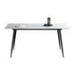 Rectangle Industrial Style Dining Table Sintered Stone Fixed Table for Kitchen White Without Chairs Clearhalo ' dining_table' 'Dining Tables & Seating' 'Dining Tables' 'furn' 'furn_dining_table' 'Furniture' 'furniture_dining_table' 'Kitchen & Dining Furniture' 'kitchen&dining_furn' 'kitchen' 'kitchen_dining_table' 4502054