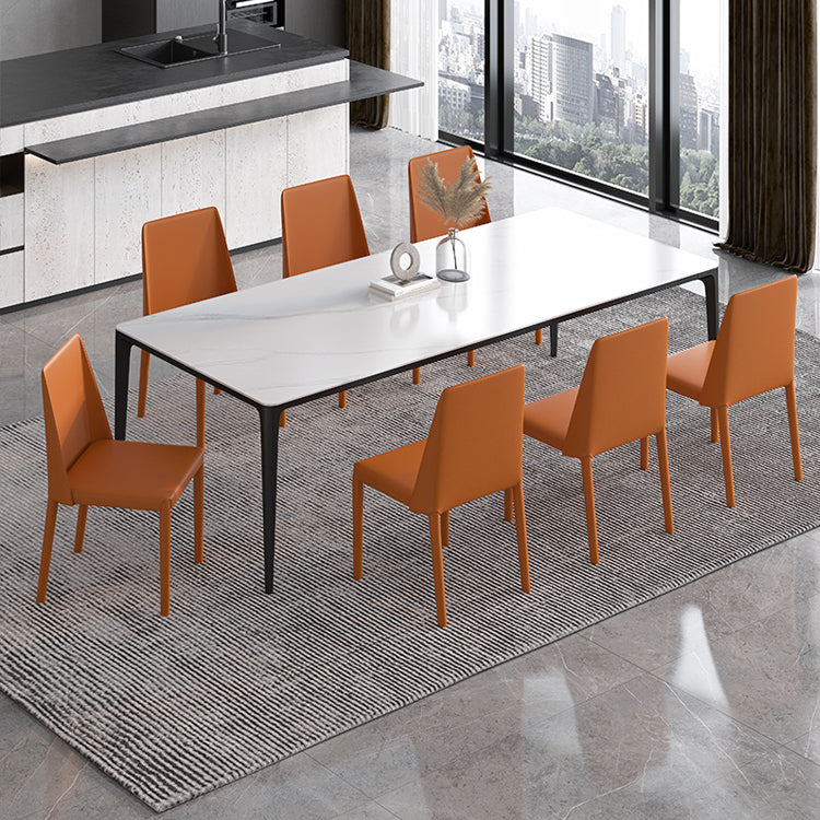 Rectangle Shape Dining Table Industrial Sintered Stone Table with 4 Legs Clearhalo ' dining_table' 'Dining Tables & Seating' 'Dining Tables' 'Furniture' 'furniture_dining_table' 'Kitchen & Dining Furniture' 'kitchen&dining_furn' 'kitchen' 'kitchen_dining_table' 4502078