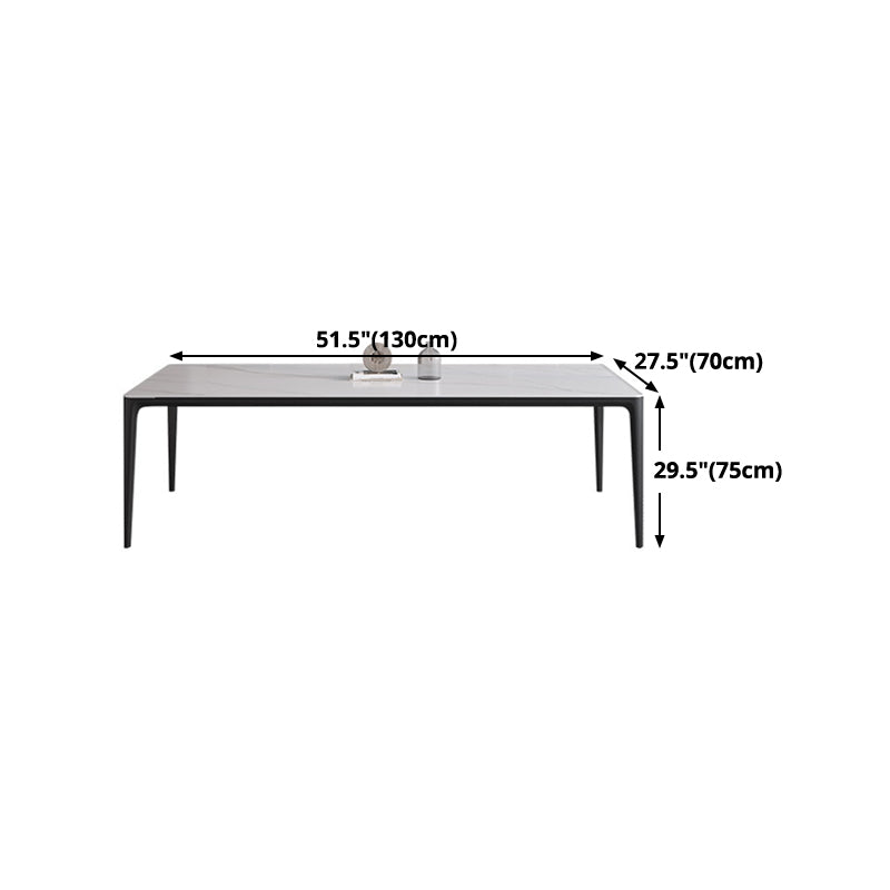 Rectangle Shape Dining Table Industrial Sintered Stone Table with 4 Legs Clearhalo ' dining_table' 'Dining Tables & Seating' 'Dining Tables' 'Furniture' 'furniture_dining_table' 'Kitchen & Dining Furniture' 'kitchen&dining_furn' 'kitchen' 'kitchen_dining_table' 4502080