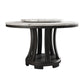 Round Dining Site Table Simplicity Style Marble Furniture with Pedestal Base Black-White Lazy Susan Clearhalo ' dining_table' 'Dining Tables & Seating' 'Dining Tables' 'furn' 'furn_dining_table' 'Furniture' 'furniture_dining_table' 'Kitchen & Dining Furniture' 'kitchen&dining_furn' 'kitchen' 'kitchen_dining_table' 4502088