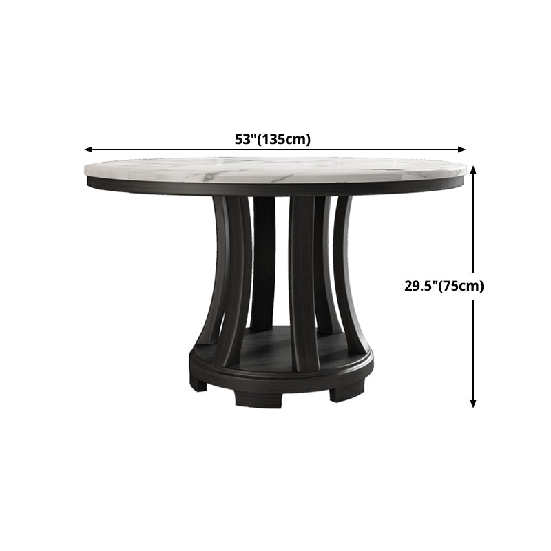 Round Dining Site Table Simplicity Style Marble Furniture with Pedestal Base Clearhalo ' dining_table' 'Dining Tables & Seating' 'Dining Tables' 'furn' 'furn_dining_table' 'Furniture' 'furniture_dining_table' 'Kitchen & Dining Furniture' 'kitchen&dining_furn' 'kitchen' 'kitchen_dining_table' 4502102