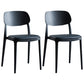 Contemporary Dining and Accent Chairs Indoor-Outdoor Open Back Dining Chair Black Leather 2 Piece Set Clearhalo ' kitchen&dining_furn' 'Dining Chairs' 'Dining Tables & Seating' 'dining_chair' 'furn' 'furn_dining_chair' 'Furniture' 'furniture_dining_chair' 'Kitchen & Dining Furniture' 'kitchen' 4502107