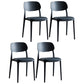 Contemporary Dining and Accent Chairs Indoor-Outdoor Open Back Dining Chair Black Leather 4 Piece Set Clearhalo ' kitchen&dining_furn' 'Dining Chairs' 'Dining Tables & Seating' 'dining_chair' 'furn' 'furn_dining_chair' 'Furniture' 'furniture_dining_chair' 'Kitchen & Dining Furniture' 'kitchen' 4502109