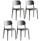 Contemporary Dining and Accent Chairs Indoor-Outdoor Open Back Dining Chair Grey Leather 4 Piece Set Clearhalo ' kitchen&dining_furn' 'Dining Chairs' 'Dining Tables & Seating' 'dining_chair' 'furn' 'furn_dining_chair' 'Furniture' 'furniture_dining_chair' 'Kitchen & Dining Furniture' 'kitchen' 4502120