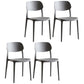 Contemporary Dining and Accent Chairs Indoor-Outdoor Open Back Dining Chair Grey Plastic & Acrylic 4 Piece Set Clearhalo ' kitchen&dining_furn' 'Dining Chairs' 'Dining Tables & Seating' 'dining_chair' 'furn' 'furn_dining_chair' 'Furniture' 'furniture_dining_chair' 'Kitchen & Dining Furniture' 'kitchen' 4502126