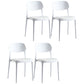 Contemporary Dining and Accent Chairs Indoor-Outdoor Open Back Dining Chair White Leather 4 Piece Set Clearhalo ' kitchen&dining_furn' 'Dining Chairs' 'Dining Tables & Seating' 'dining_chair' 'furn' 'furn_dining_chair' 'Furniture' 'furniture_dining_chair' 'Kitchen & Dining Furniture' 'kitchen' 4502129