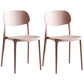 Contemporary Dining and Accent Chairs Indoor-Outdoor Open Back Dining Chair Pink Plastic & Acrylic 2 Piece Set Clearhalo ' kitchen&dining_furn' 'Dining Chairs' 'Dining Tables & Seating' 'dining_chair' 'furn' 'furn_dining_chair' 'Furniture' 'furniture_dining_chair' 'Kitchen & Dining Furniture' 'kitchen' 4502137