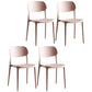 Contemporary Dining and Accent Chairs Indoor-Outdoor Open Back Dining Chair Pink Plastic & Acrylic 4 Piece Set Clearhalo ' kitchen&dining_furn' 'Dining Chairs' 'Dining Tables & Seating' 'dining_chair' 'furn' 'furn_dining_chair' 'Furniture' 'furniture_dining_chair' 'Kitchen & Dining Furniture' 'kitchen' 4502138