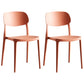 Contemporary Dining and Accent Chairs Indoor-Outdoor Open Back Dining Chair Orange Plastic & Acrylic 2 Piece Set Clearhalo ' kitchen&dining_furn' 'Dining Chairs' 'Dining Tables & Seating' 'dining_chair' 'furn' 'furn_dining_chair' 'Furniture' 'furniture_dining_chair' 'Kitchen & Dining Furniture' 'kitchen' 4502143