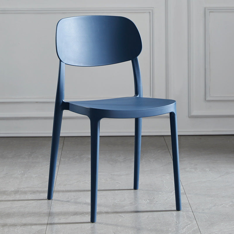 Contemporary Dining and Accent Chairs Indoor-Outdoor Open Back Dining Chair Blue Plastic & Acrylic 1 Piece Clearhalo ' kitchen&dining_furn' 'Dining Chairs' 'Dining Tables & Seating' 'dining_chair' 'furn' 'furn_dining_chair' 'Furniture' 'furniture_dining_chair' 'Kitchen & Dining Furniture' 'kitchen' 4502148