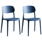 Contemporary Dining and Accent Chairs Indoor-Outdoor Open Back Dining Chair Blue Plastic & Acrylic 2 Piece Set Clearhalo ' kitchen&dining_furn' 'Dining Chairs' 'Dining Tables & Seating' 'dining_chair' 'furn' 'furn_dining_chair' 'Furniture' 'furniture_dining_chair' 'Kitchen & Dining Furniture' 'kitchen' 4502149