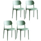 Contemporary Dining and Accent Chairs Indoor-Outdoor Open Back Dining Chair Green Leather 4 Piece Set Clearhalo ' kitchen&dining_furn' 'Dining Chairs' 'Dining Tables & Seating' 'dining_chair' 'furn' 'furn_dining_chair' 'Furniture' 'furniture_dining_chair' 'Kitchen & Dining Furniture' 'kitchen' 4502153