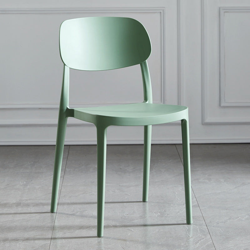 Contemporary Dining and Accent Chairs Indoor-Outdoor Open Back Dining Chair Green Plastic & Acrylic 1 Piece Clearhalo ' kitchen&dining_furn' 'Dining Chairs' 'Dining Tables & Seating' 'dining_chair' 'furn' 'furn_dining_chair' 'Furniture' 'furniture_dining_chair' 'Kitchen & Dining Furniture' 'kitchen' 4502154