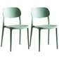 Contemporary Dining and Accent Chairs Indoor-Outdoor Open Back Dining Chair Green Plastic & Acrylic 2 Piece Set Clearhalo ' kitchen&dining_furn' 'Dining Chairs' 'Dining Tables & Seating' 'dining_chair' 'furn' 'furn_dining_chair' 'Furniture' 'furniture_dining_chair' 'Kitchen & Dining Furniture' 'kitchen' 4502155