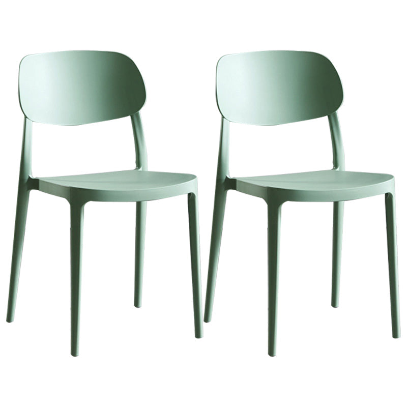 Contemporary Dining and Accent Chairs Indoor-Outdoor Open Back Dining Chair Green Plastic & Acrylic 2 Piece Set Clearhalo ' kitchen&dining_furn' 'Dining Chairs' 'Dining Tables & Seating' 'dining_chair' 'furn' 'furn_dining_chair' 'Furniture' 'furniture_dining_chair' 'Kitchen & Dining Furniture' 'kitchen' 4502155