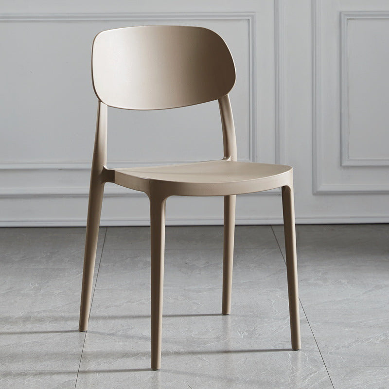 Contemporary Dining and Accent Chairs Indoor-Outdoor Open Back Dining Chair Khaki Plastic & Acrylic 1 Piece Clearhalo ' kitchen&dining_furn' 'Dining Chairs' 'Dining Tables & Seating' 'dining_chair' 'furn' 'furn_dining_chair' 'Furniture' 'furniture_dining_chair' 'Kitchen & Dining Furniture' 'kitchen' 4502160