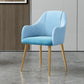 Nordic Style Metal Dining Room Chairs Upholstered Side Armchair for Restaurant Use Blue 1 Piece Clearhalo ' kitchen&dining_furn' 'Dining Chairs' 'Dining Tables & Seating' 'dining_chair' 'furn' 'furn_dining_chair' 'Furniture' 'furniture_dining_chair' 'Kitchen & Dining Furniture' 'kitchen' 4502165