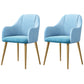 Nordic Style Metal Dining Room Chairs Upholstered Side Armchair for Restaurant Use Blue 2 Piece Set Clearhalo ' kitchen&dining_furn' 'Dining Chairs' 'Dining Tables & Seating' 'dining_chair' 'furn' 'furn_dining_chair' 'Furniture' 'furniture_dining_chair' 'Kitchen & Dining Furniture' 'kitchen' 4502166